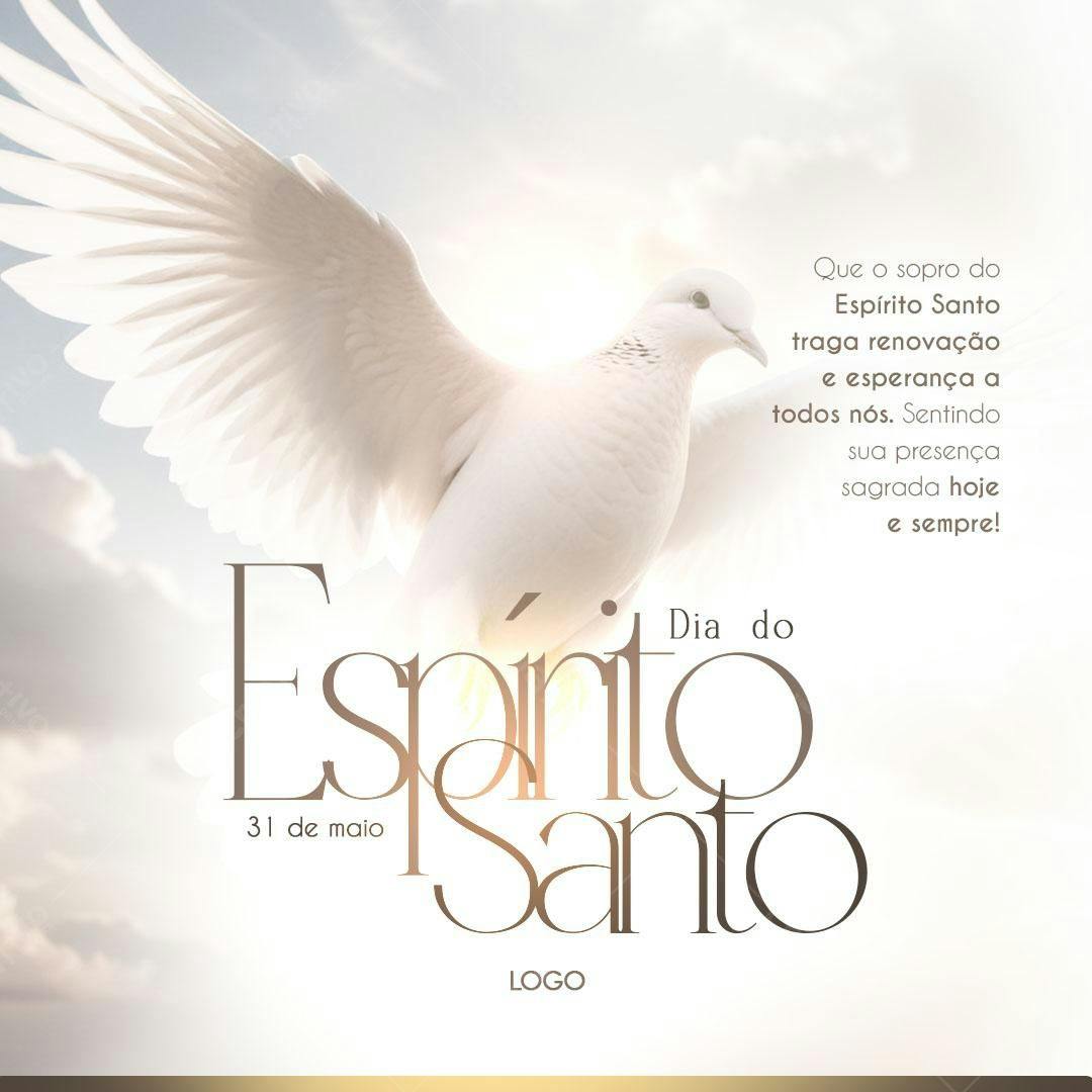 Flyer Dia do Espírito Santo PSD Editável
