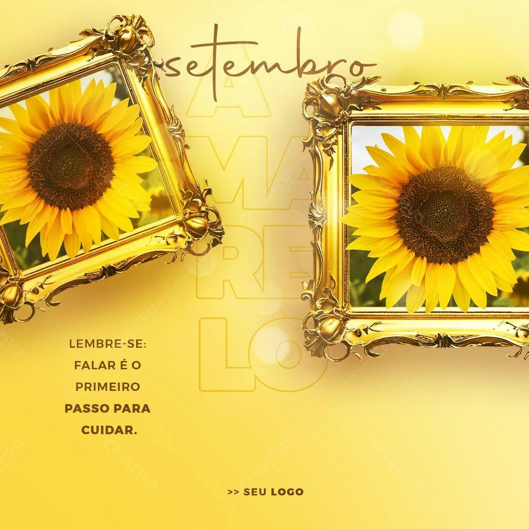 Post para Setembro Amarelo PSD Editável