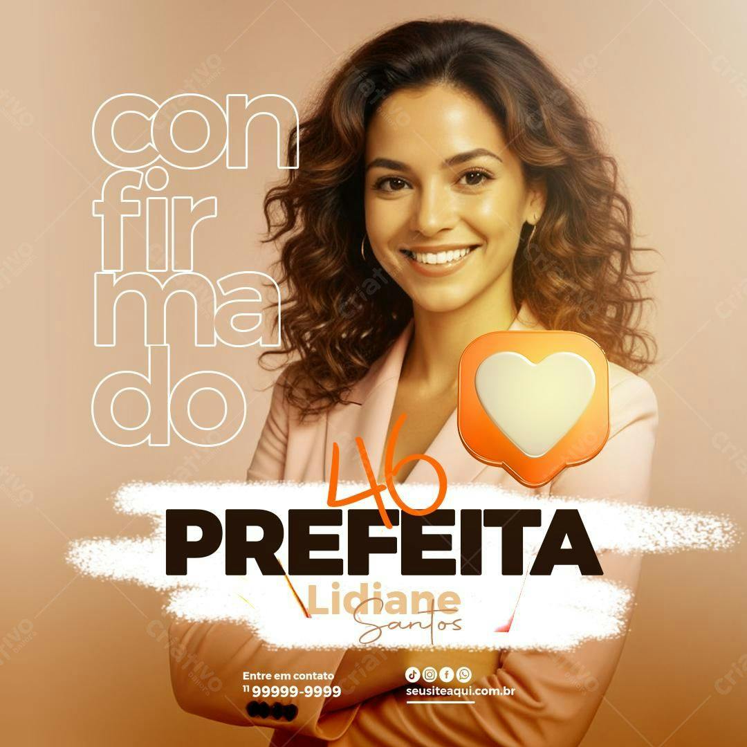 Postagem para Candidata à Prefeita PSD Editável