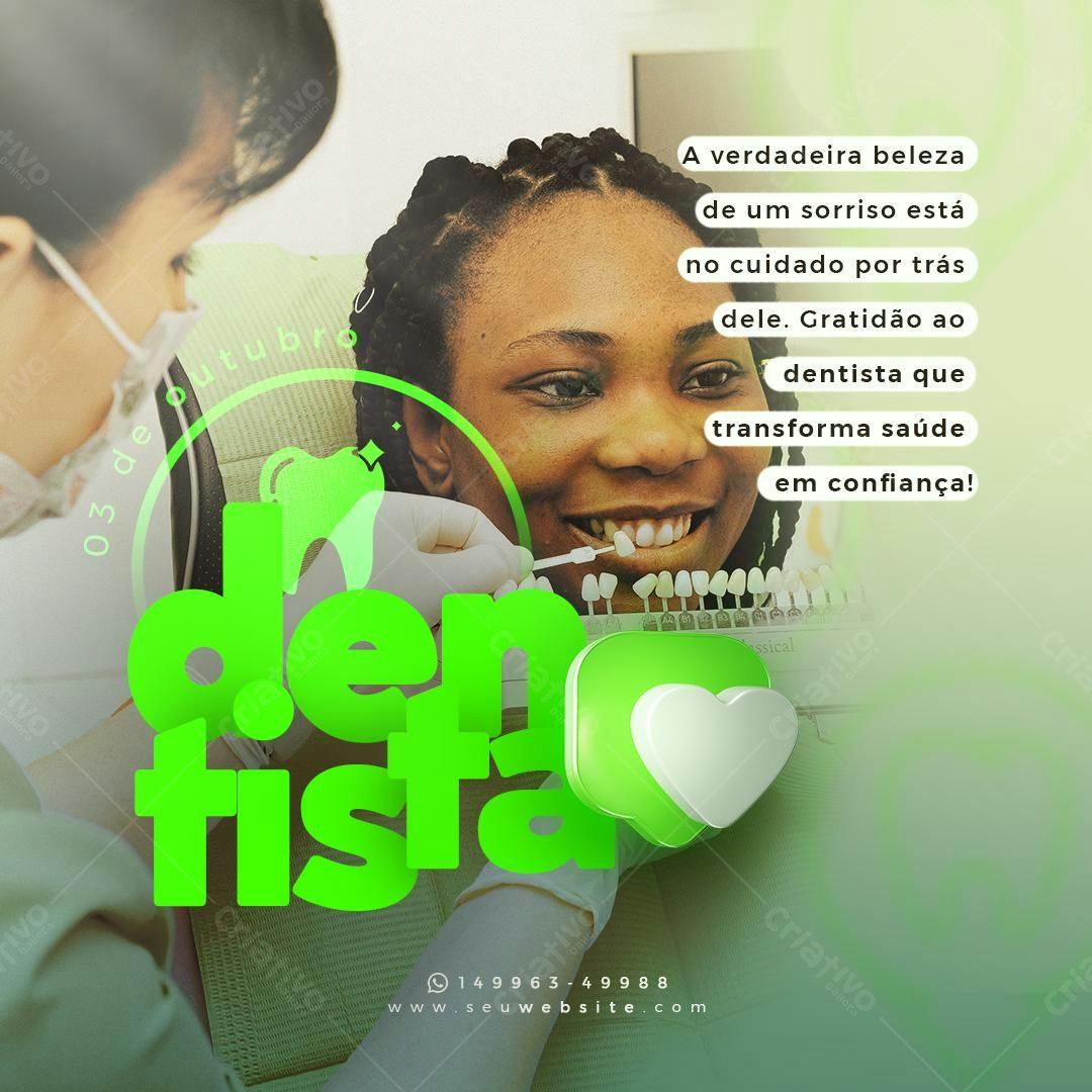 Post para Dia do Dentista PSD Editável
