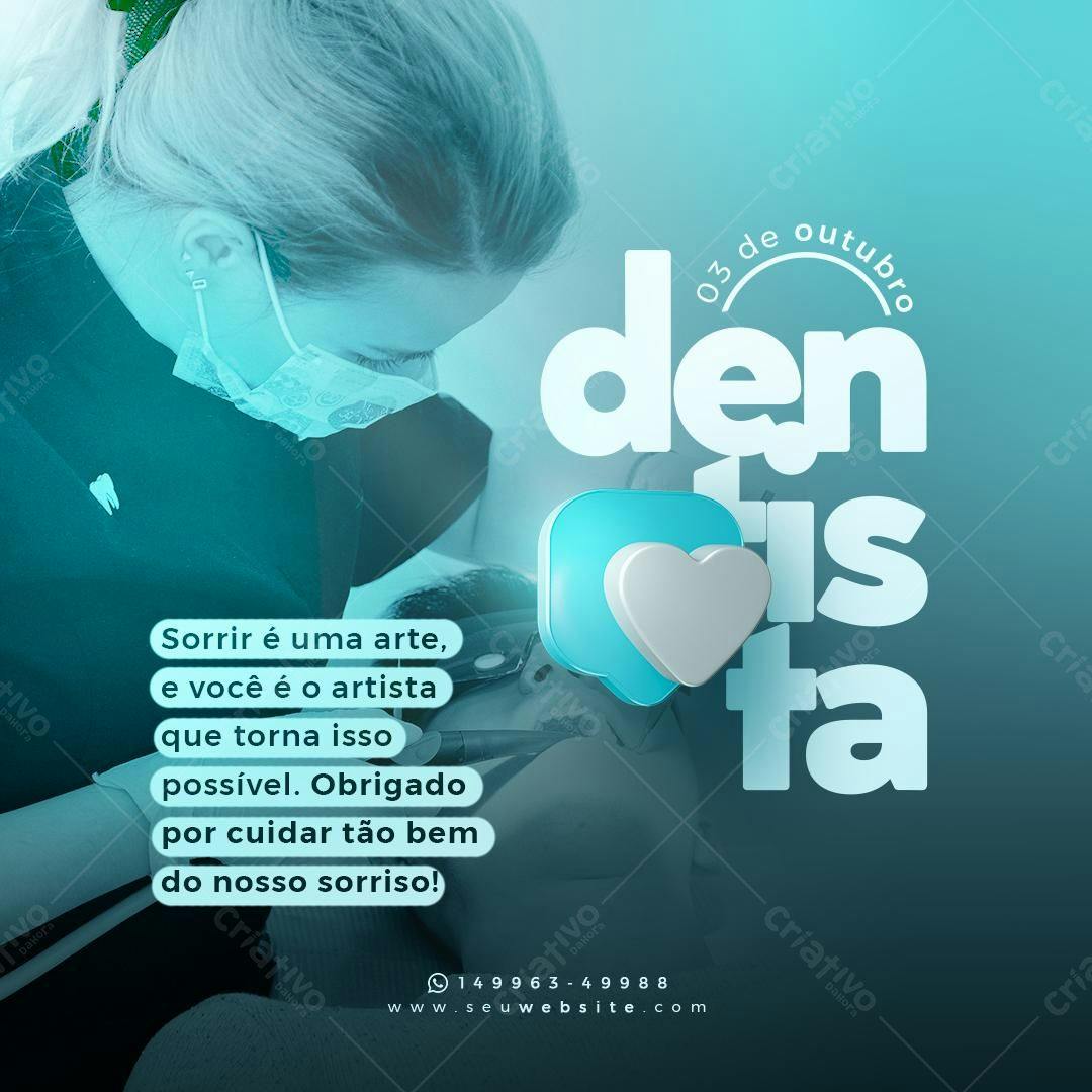 Post Dia do Dentista PSD Editável