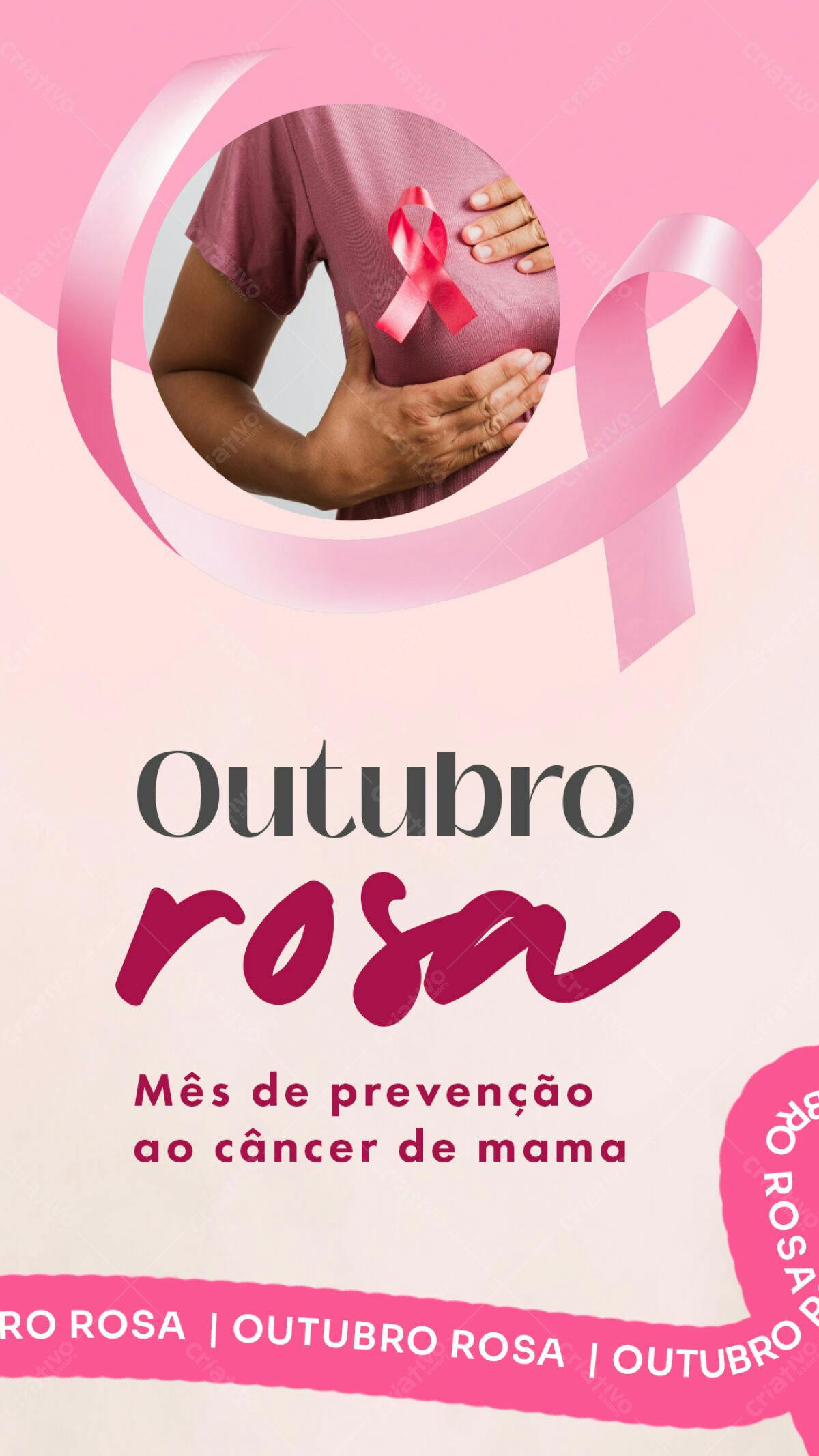 Flyer Outubro Rosa PSD Editável