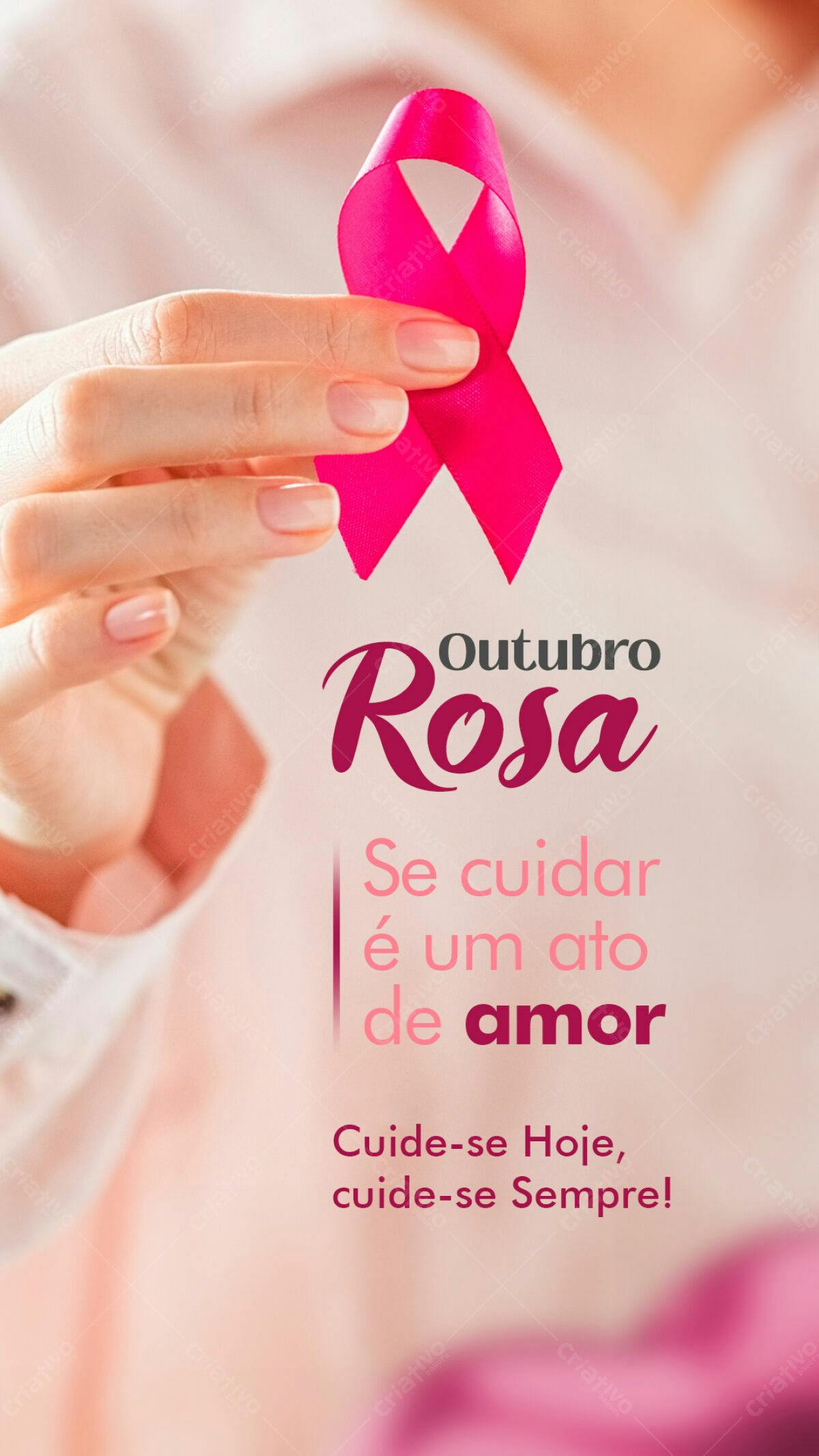 Flyer Outubro Rosa PSD Editável