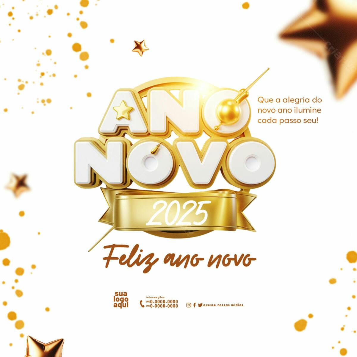 Flyer Ano Novo 2025 PSD Editável