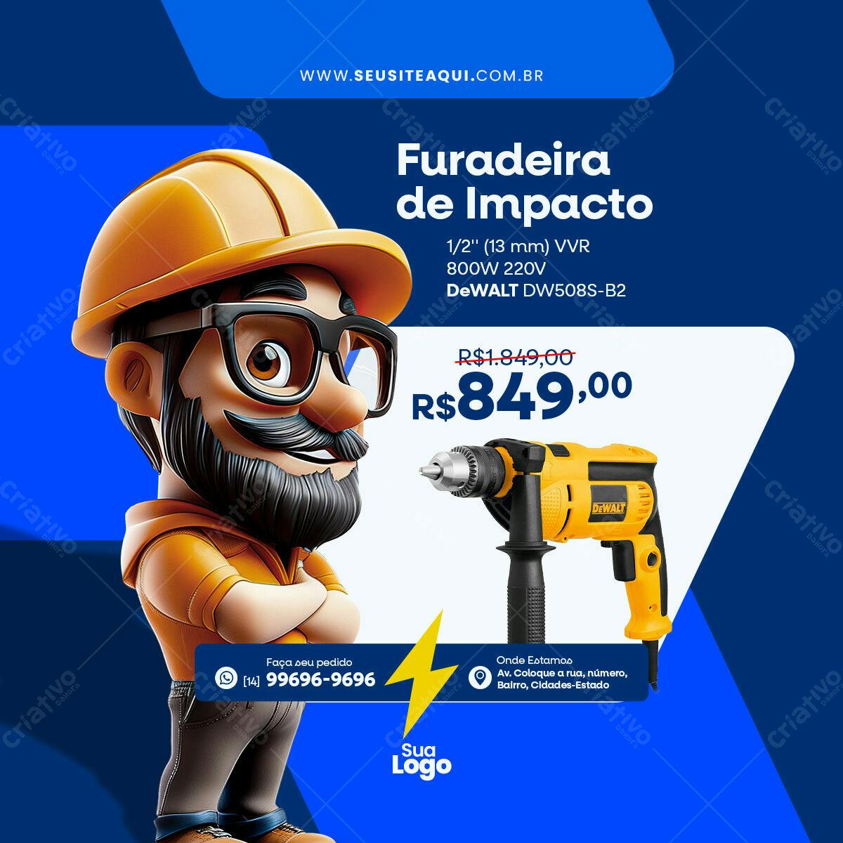 Postagem Promocional Ferramenta PSD Editável