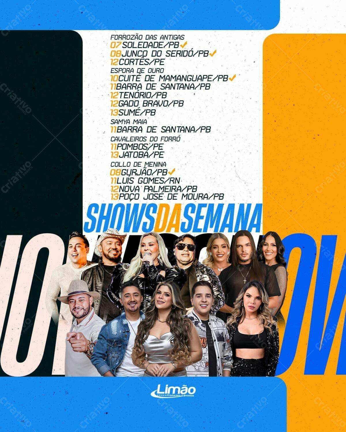 Flyer Shows da Semana PSD Editável