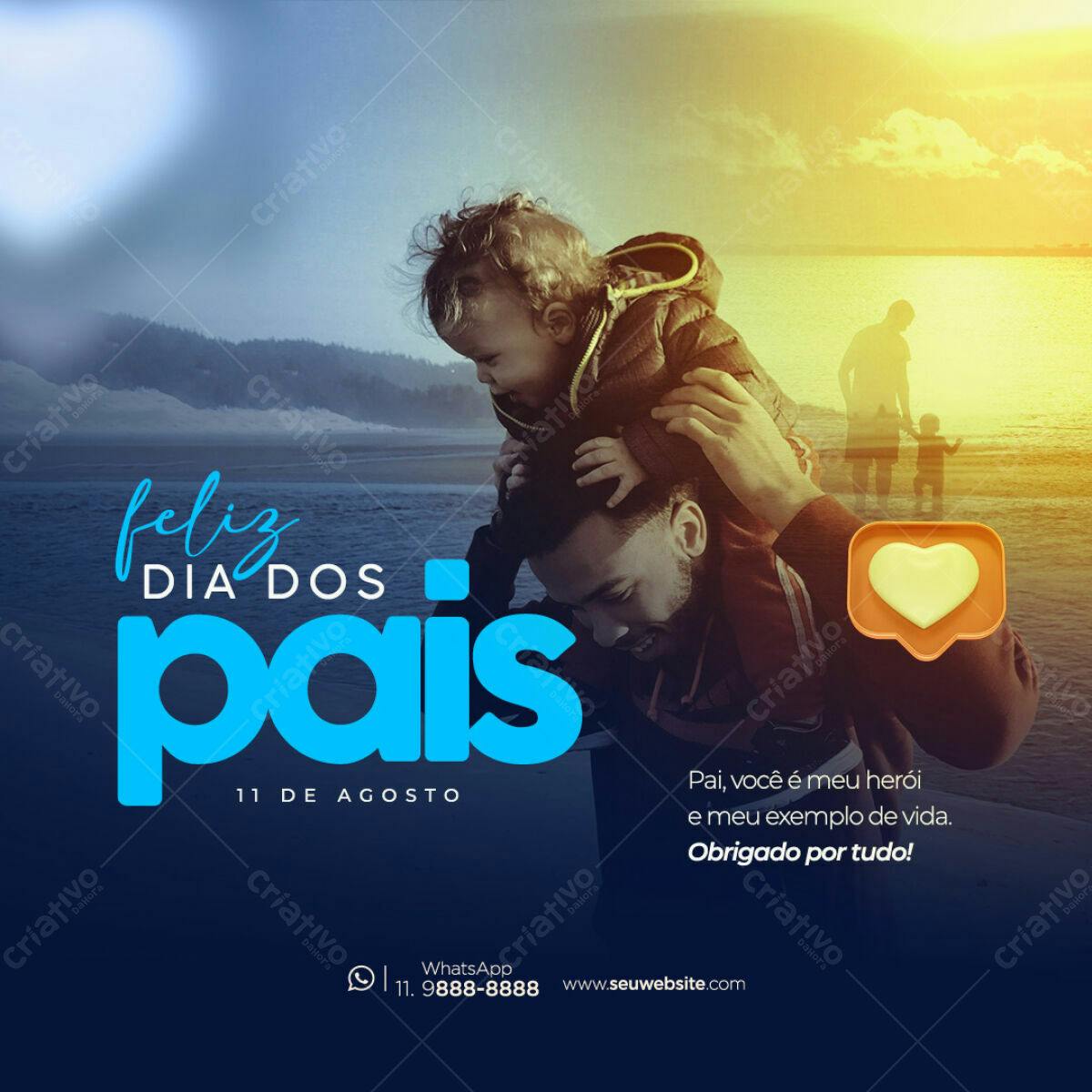 Flyer para o Dia dos Pais PSD Editável