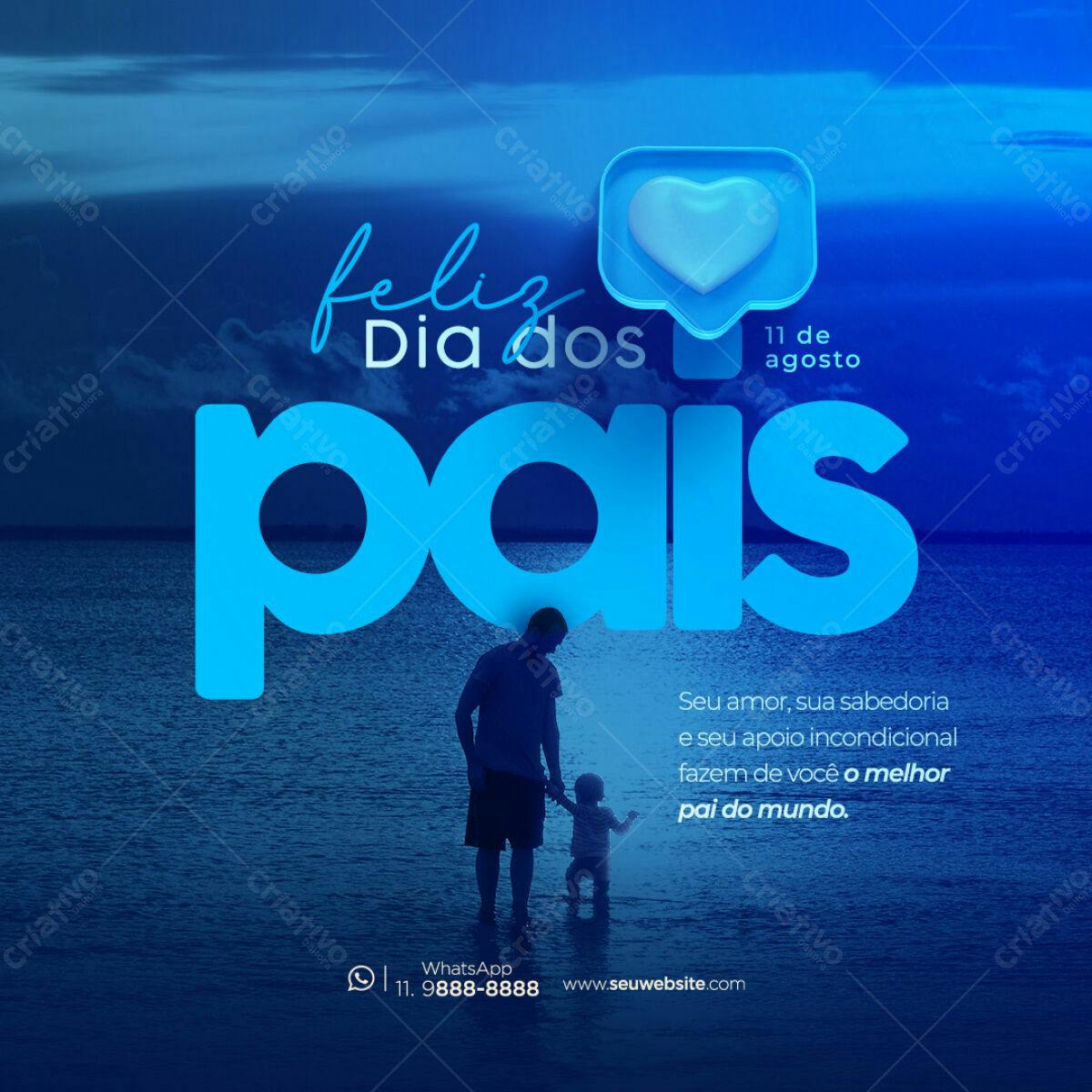 Post para Dia dos Pais PSD Editável