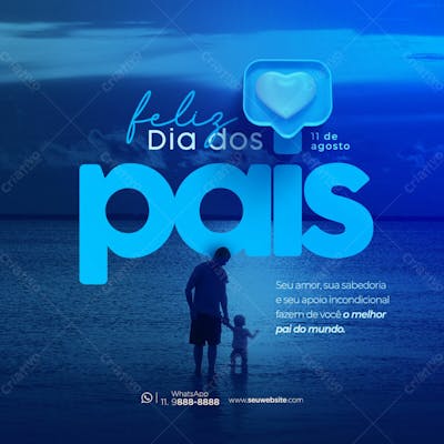 Dia Dos Pais Social Media Com Selo 3D 1