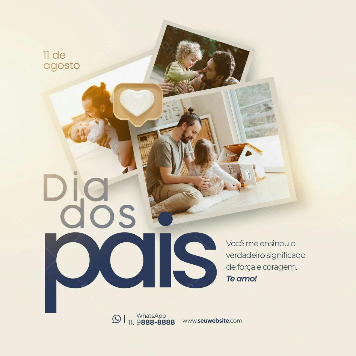 Flyer Dia dos Pais PSD Editável