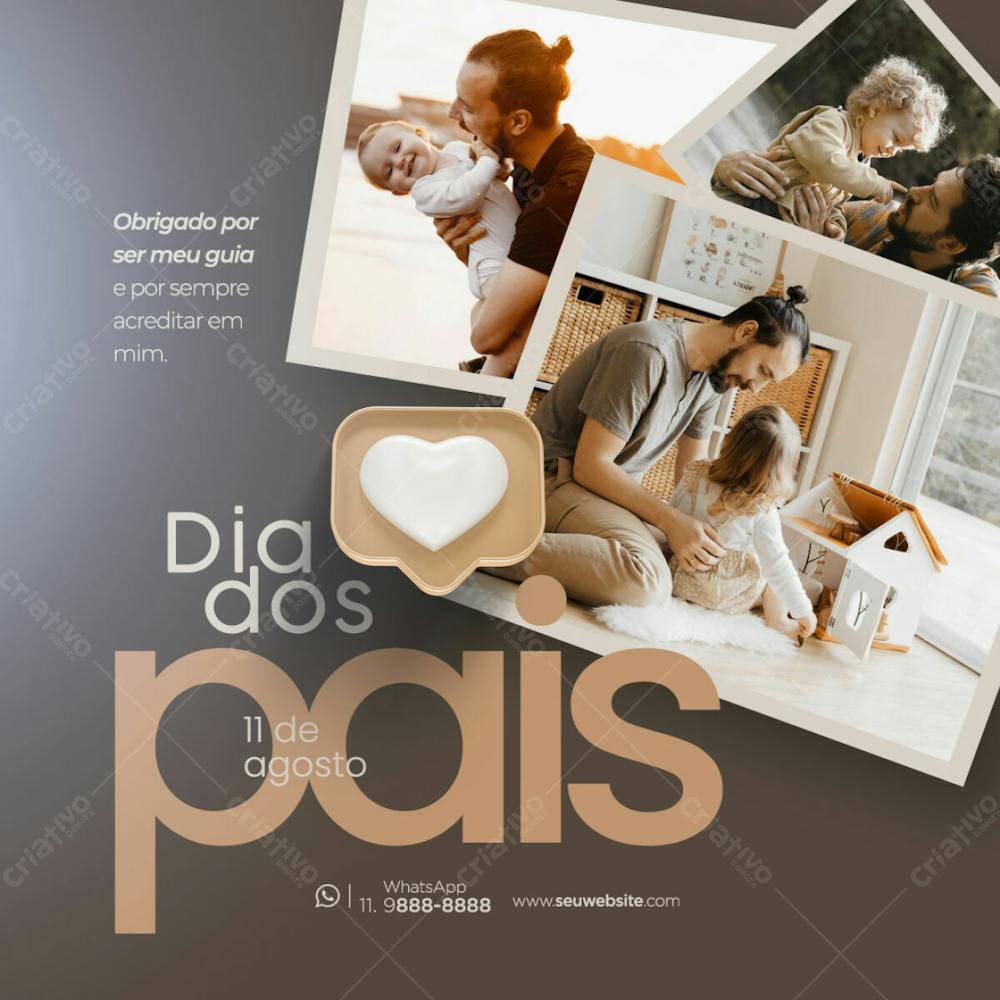 Dia Dos Pais Social Media Com Selo 3D 5