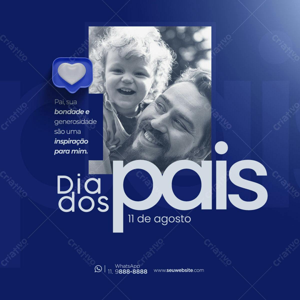 Post para Dia dos Pais PSD Editável