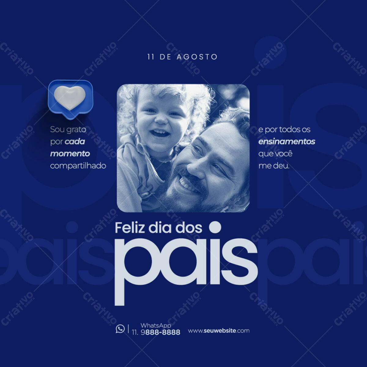 Postagem Dia dos Pais PSD Editável