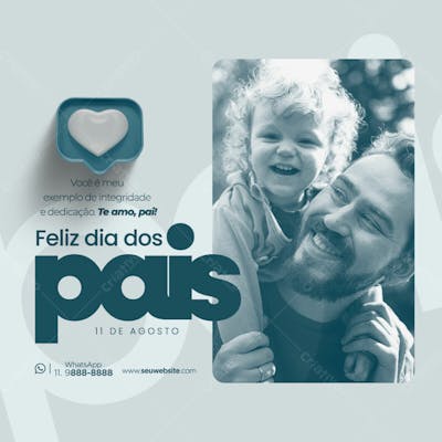 Dia Dos Pais Social Media Com Selo 3D 9