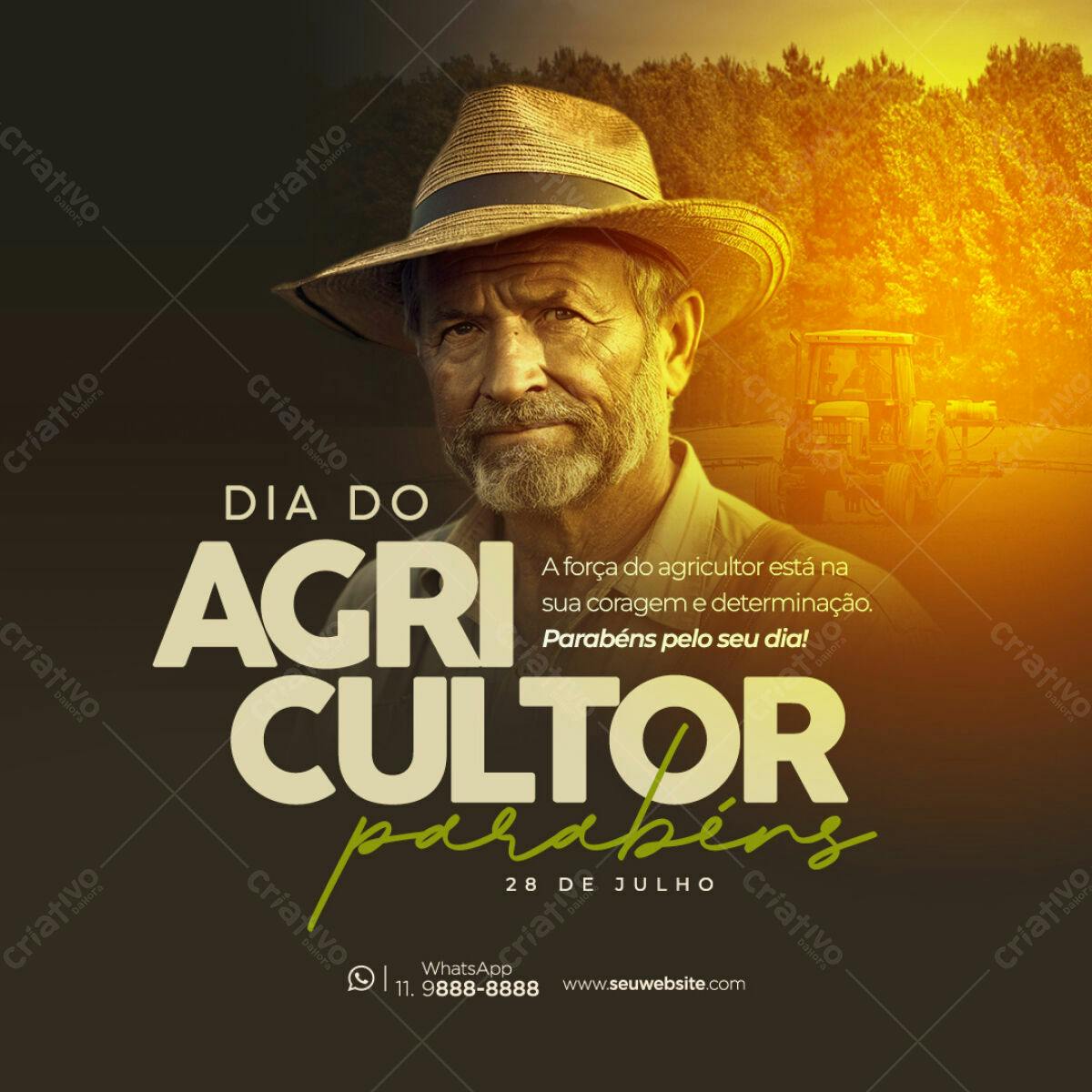 Flyer Dia do Agricultor PSD Editável