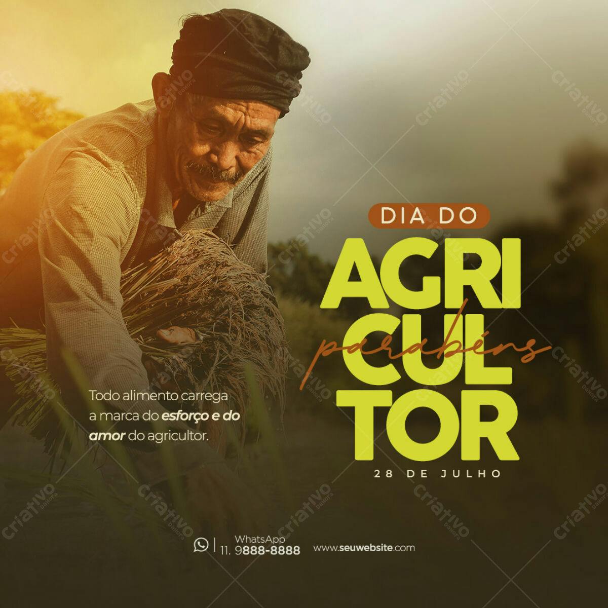 Flyer Dia do Agricultor PSD Editável