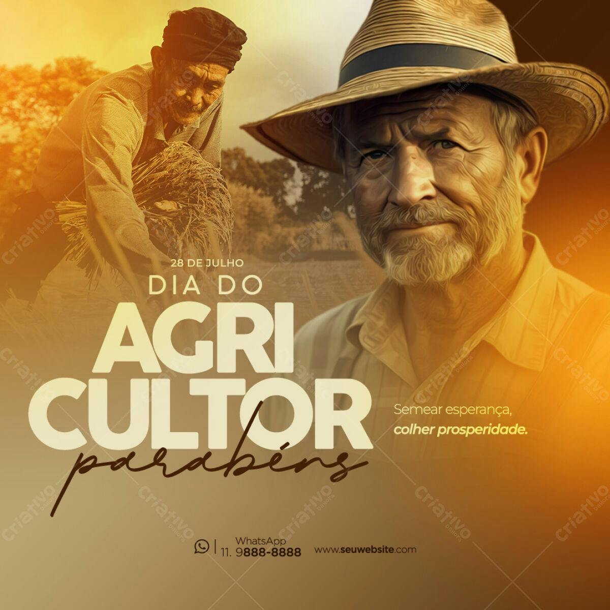 Flyer Dia do Agricultor PSD Editável