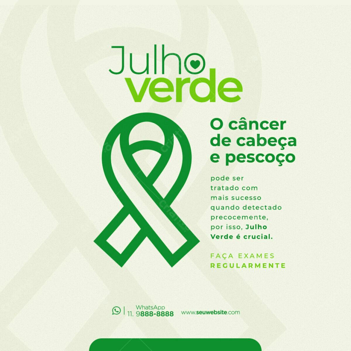 Flyer Julho Verde PSD Editável