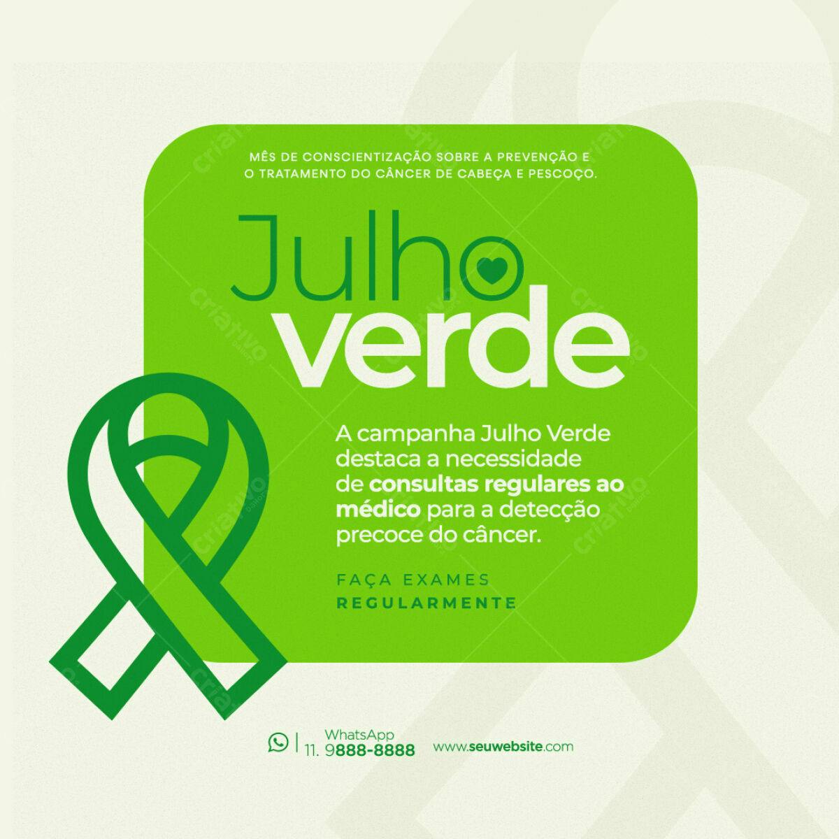 Post Julho Verde PSD Editável