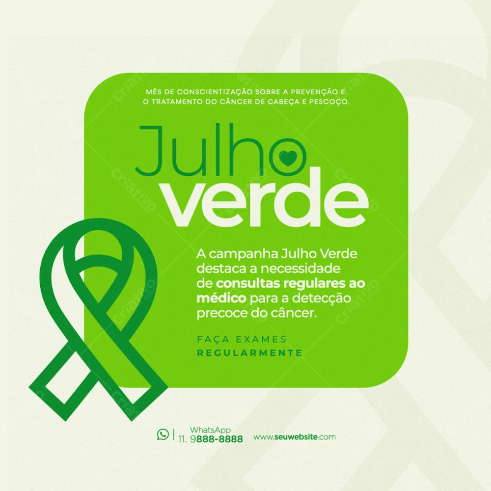 Julho Verde 3 Cancer Cabeça E Pescoço