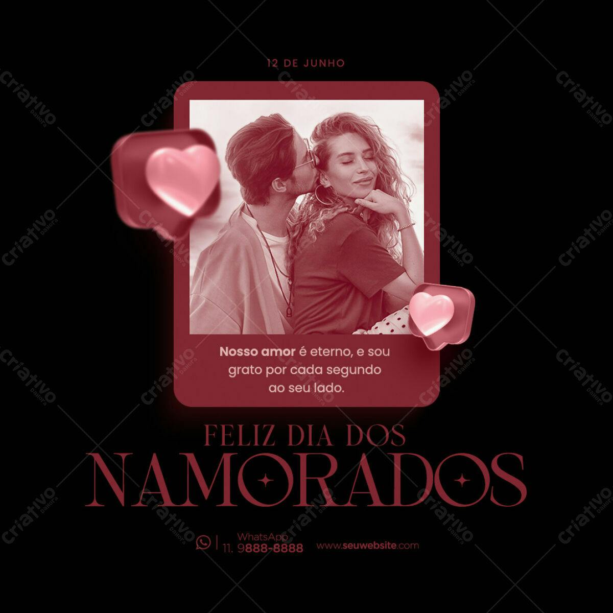 Post Instagram Dia dos Namorados PSD Editável