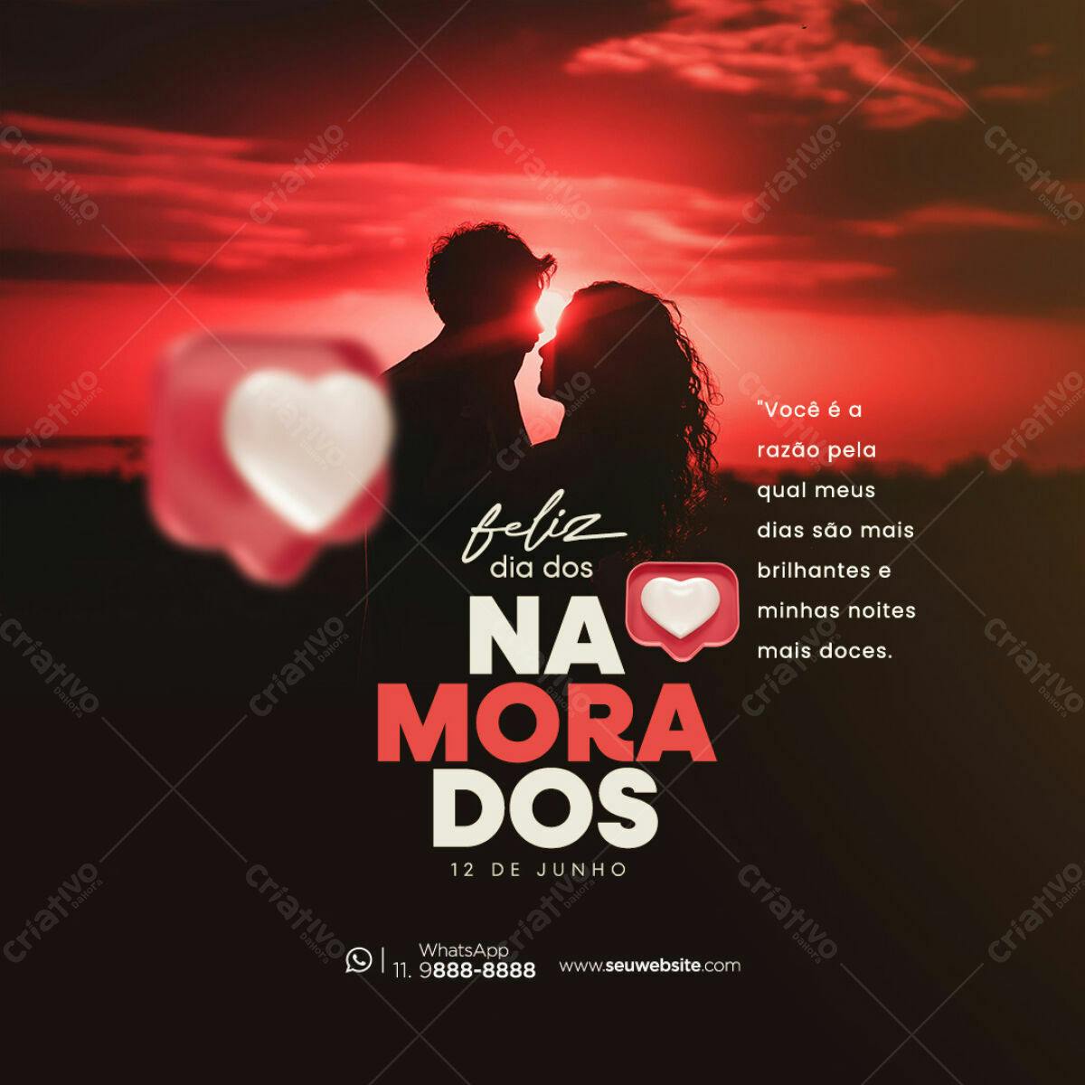 Flyer Dia dos Namorados PSD Editável