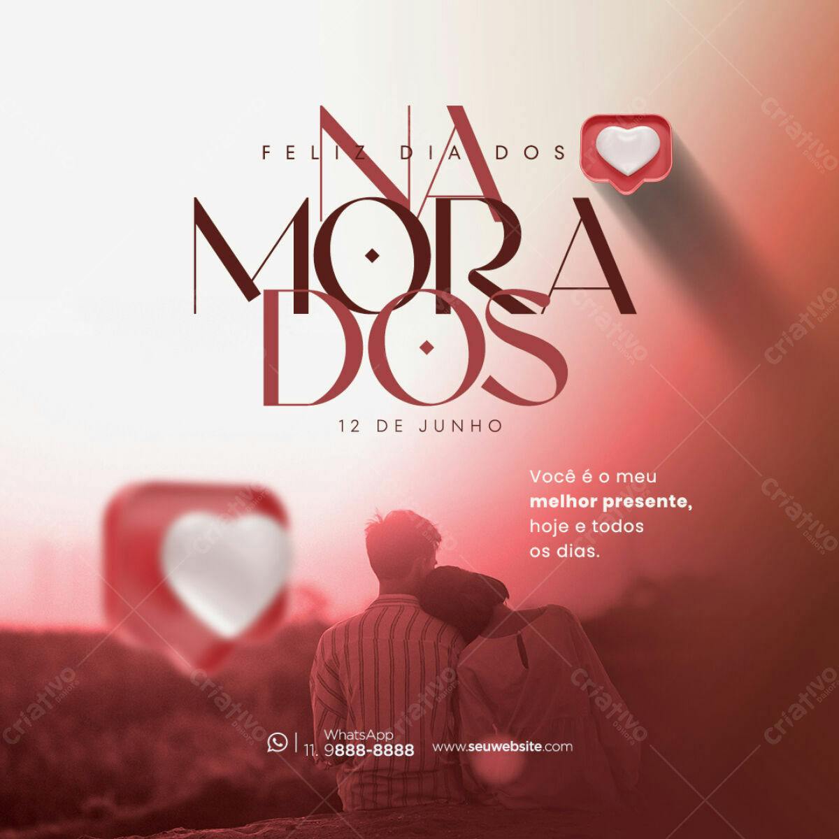 Flyer Dia dos Namorados PSD Editável