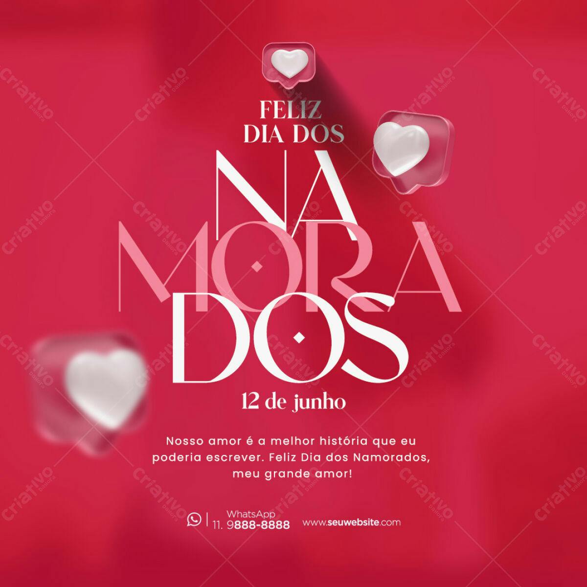 Flyer Dia dos Namorados PSD Editável