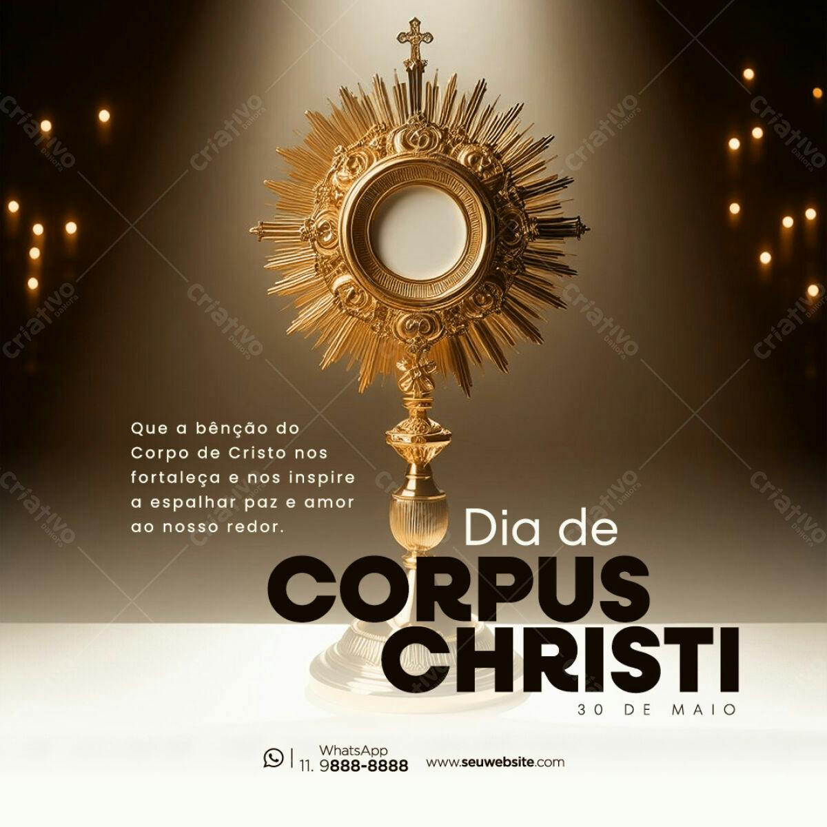 Flyer Dia de Corpus Christi PSD Editável