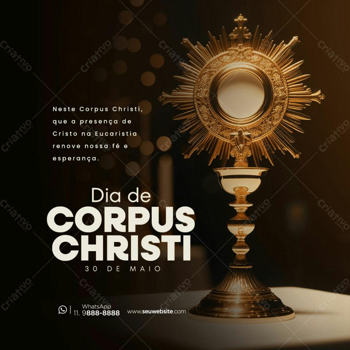 Post para Corpus Christi PSD Editável