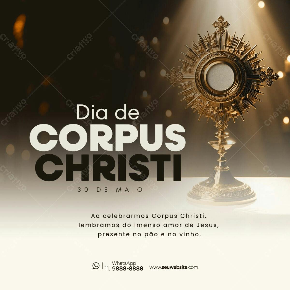 Postagem Dia de Corpus Christi PSD Editável