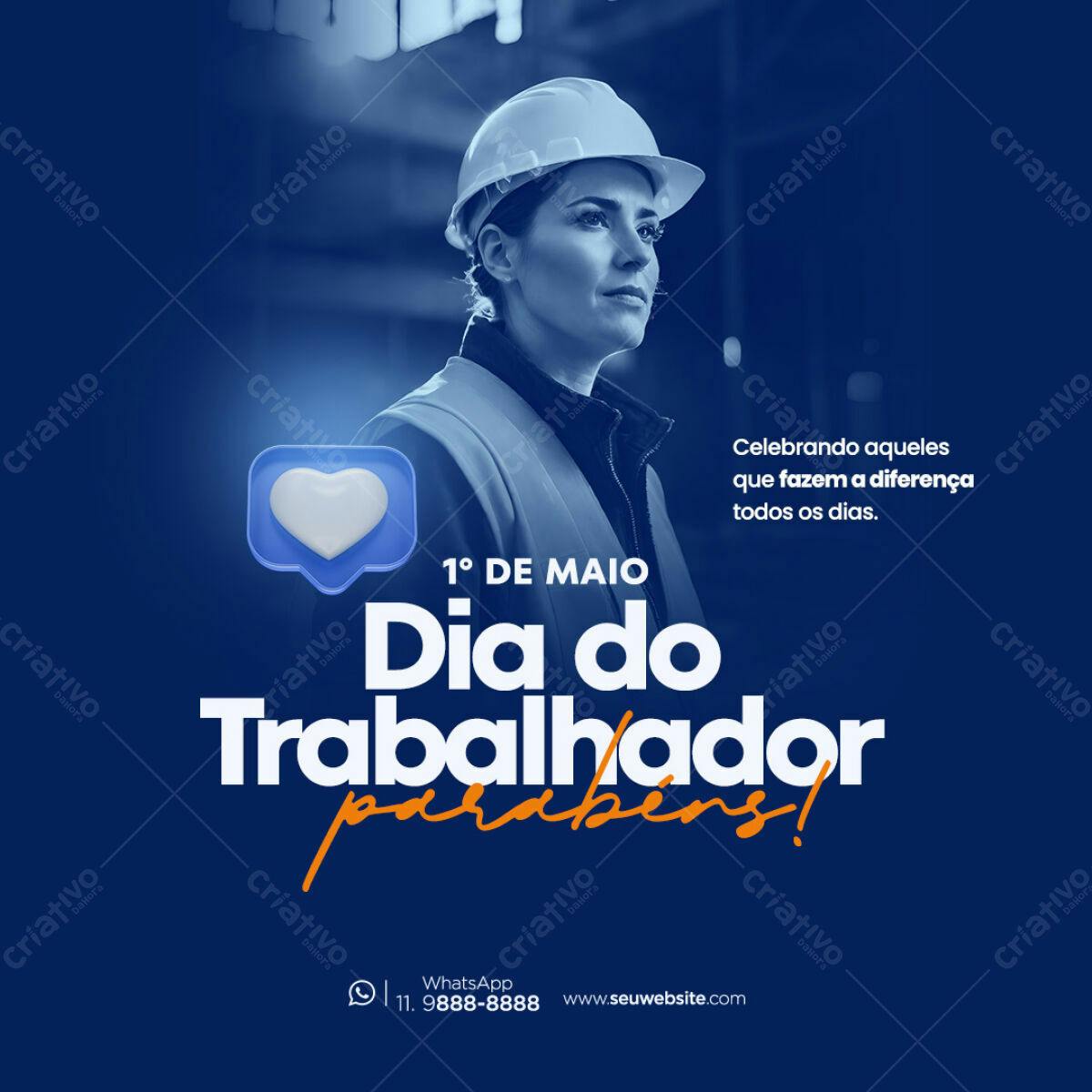 Postagem Dia do Trabalhador PSD Editável