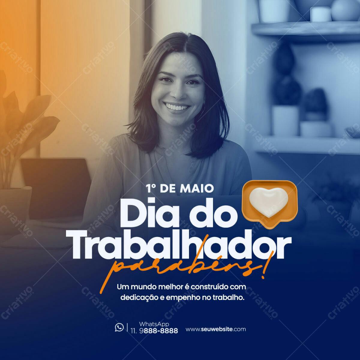 Postagem Dia do Trabalhador PSD Editável