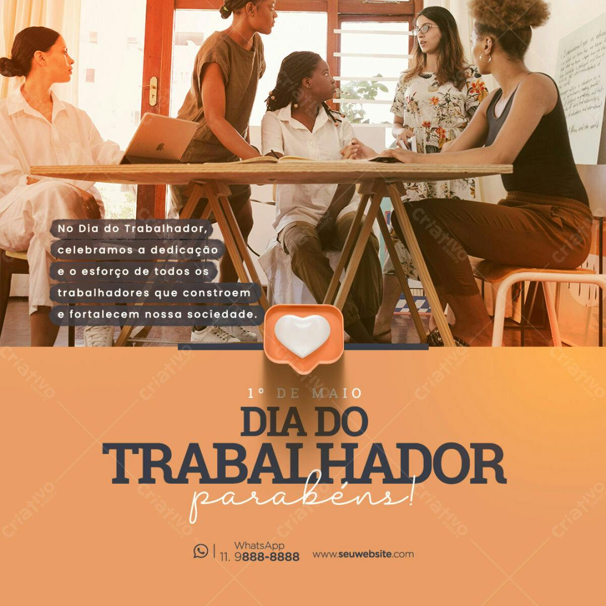 Flyer Dia do Trabalho PSD Editável