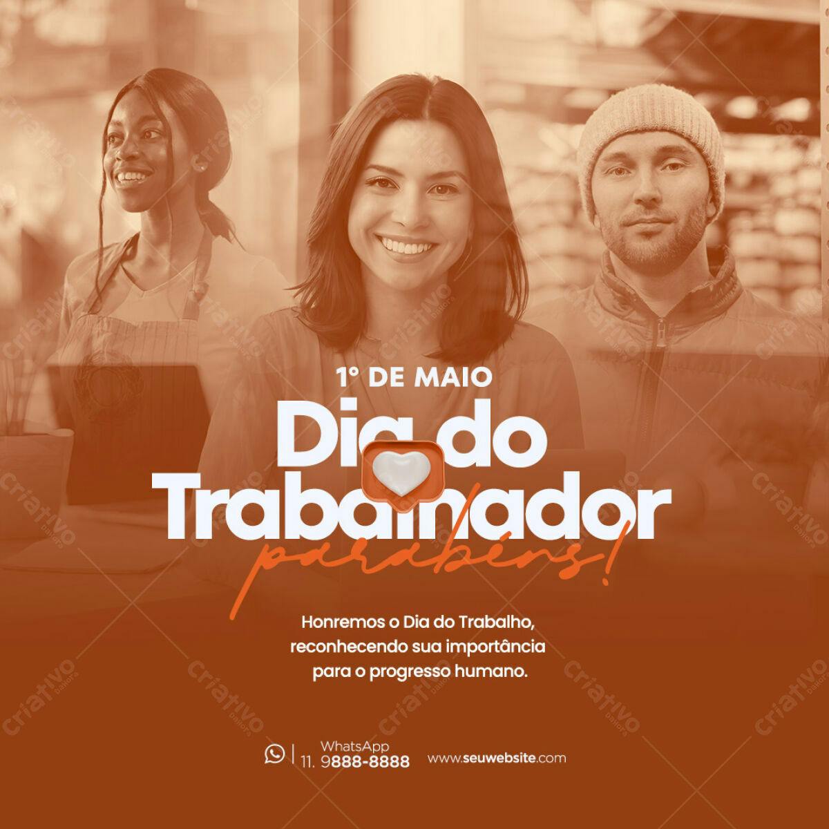 Postagem Dia do Trabalhador PSD Editável