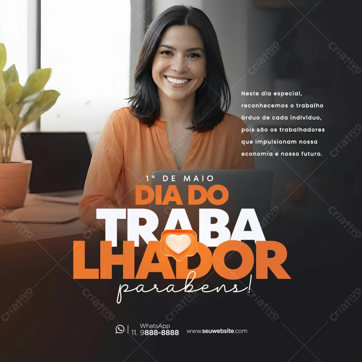 Postagem Dia do Trabalhador PSD Editável