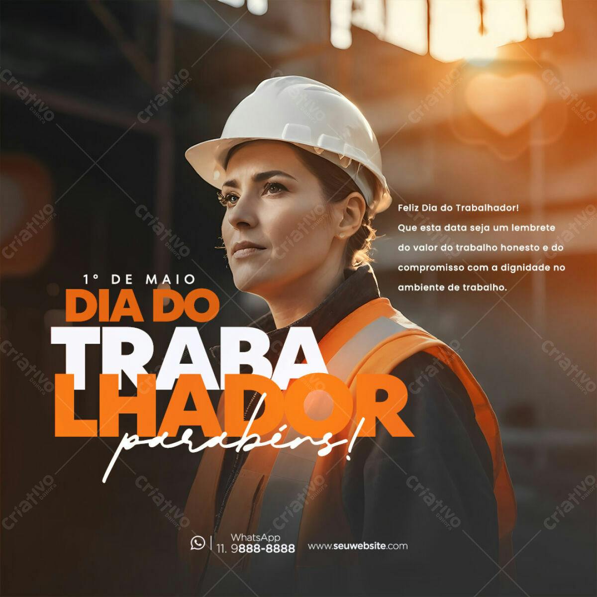 Postagem Dia do Trabalhador PSD Editável