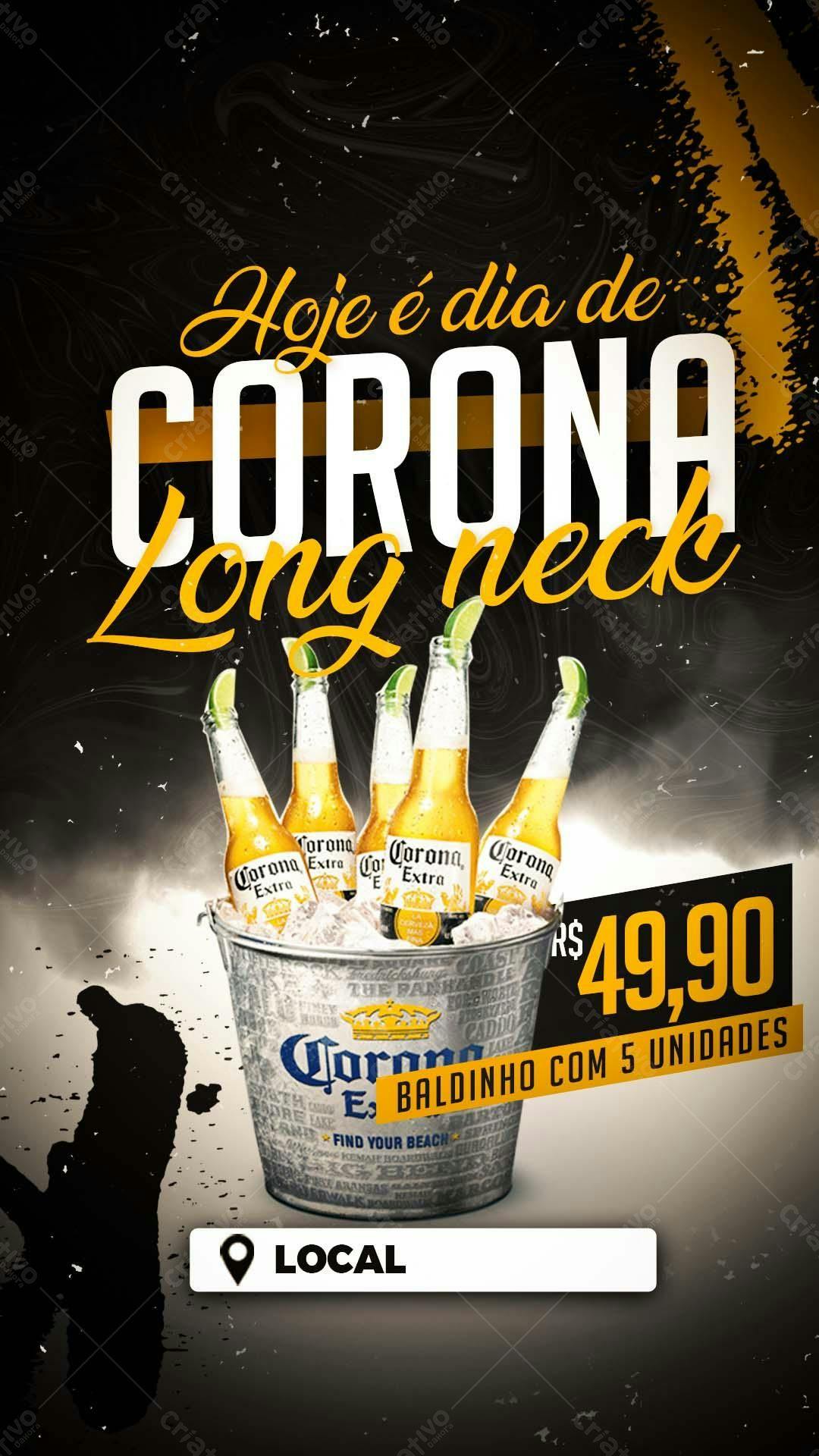 Flyer Promoção Corona Long Neck PSD Editável