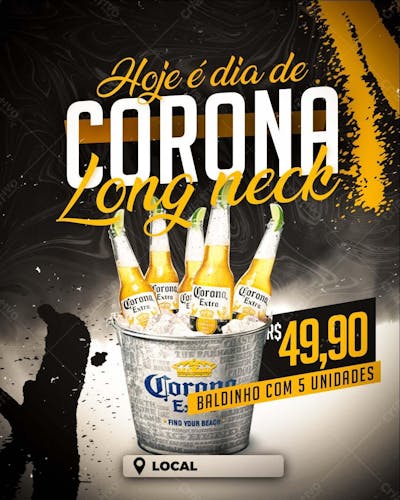 Flyer Corona Feed Psd Editável