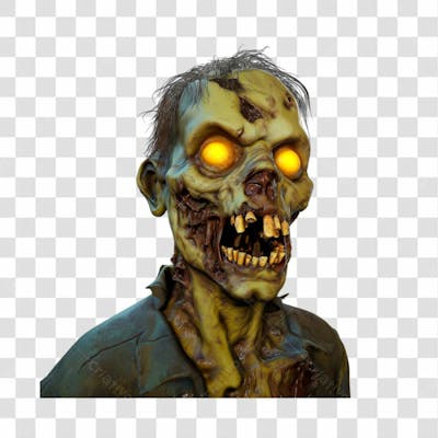 Zombie 3D Para Halloween Png Transparente