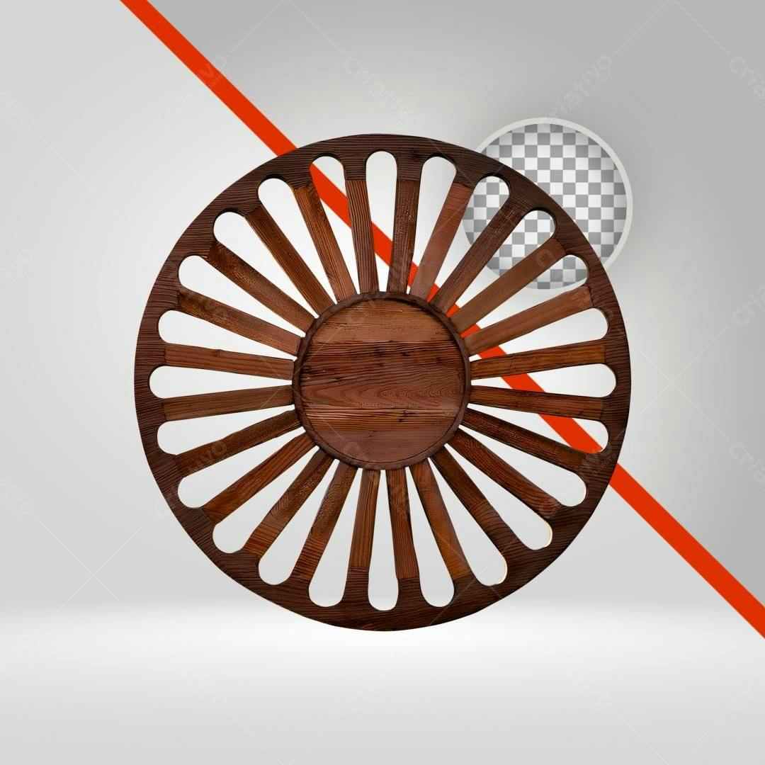 Icone Mandala Madeira PNG com fundo transparente