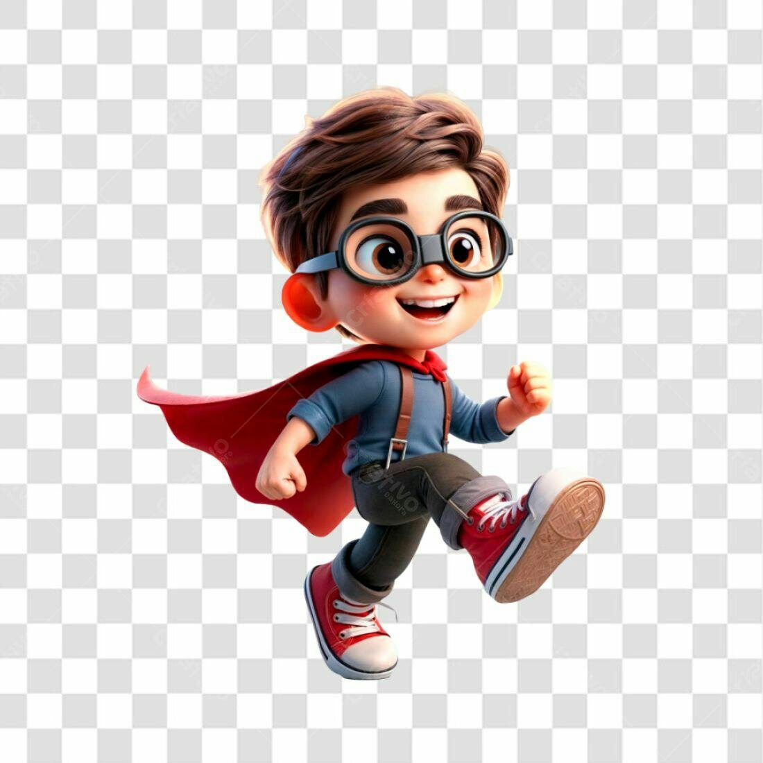 Icone Super Herói Menino PNG com fundo transparente