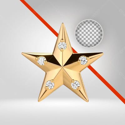 Estrela De Ouro Para Réveillon E Natal Com Diamantes
