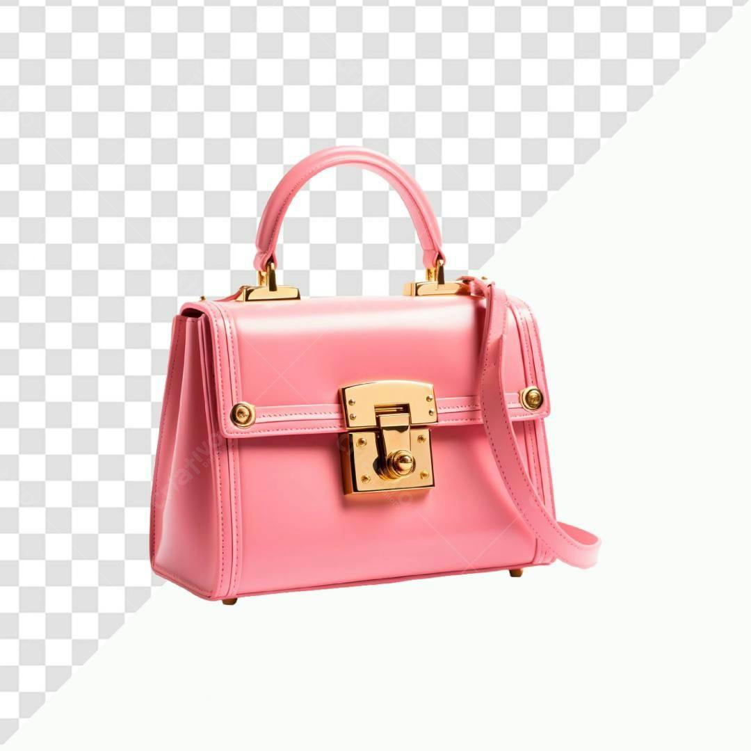Icone Bolsa Rosa Luxo PNG com fundo transparente