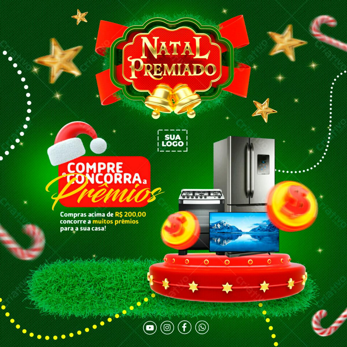 Flyer Natal Premiado PSD Editável