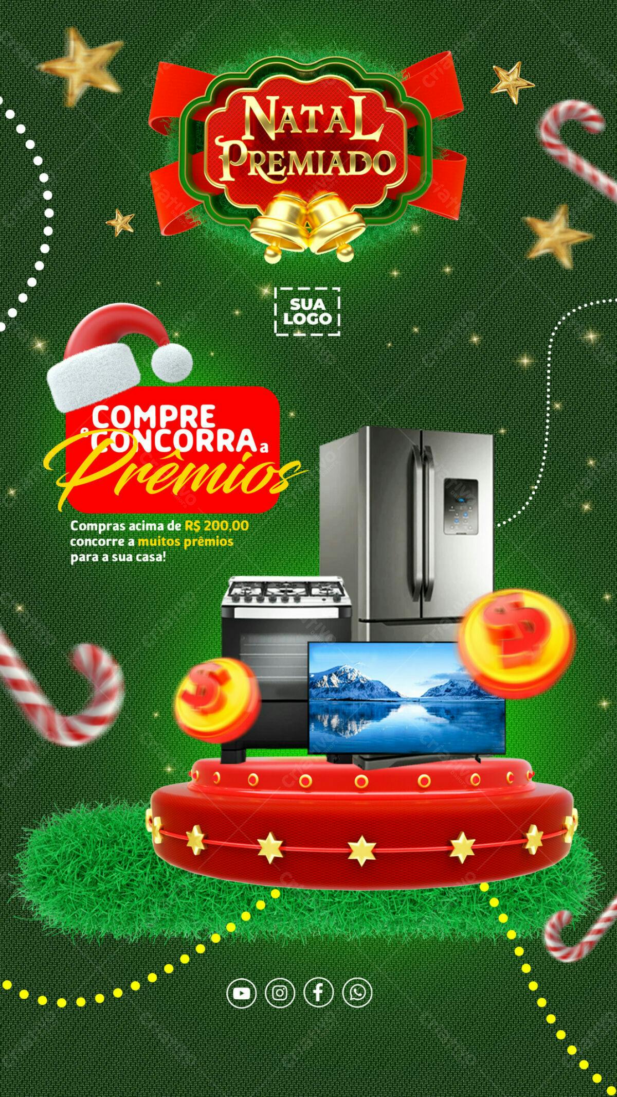 Flyer Natal Premiado PSD Editável