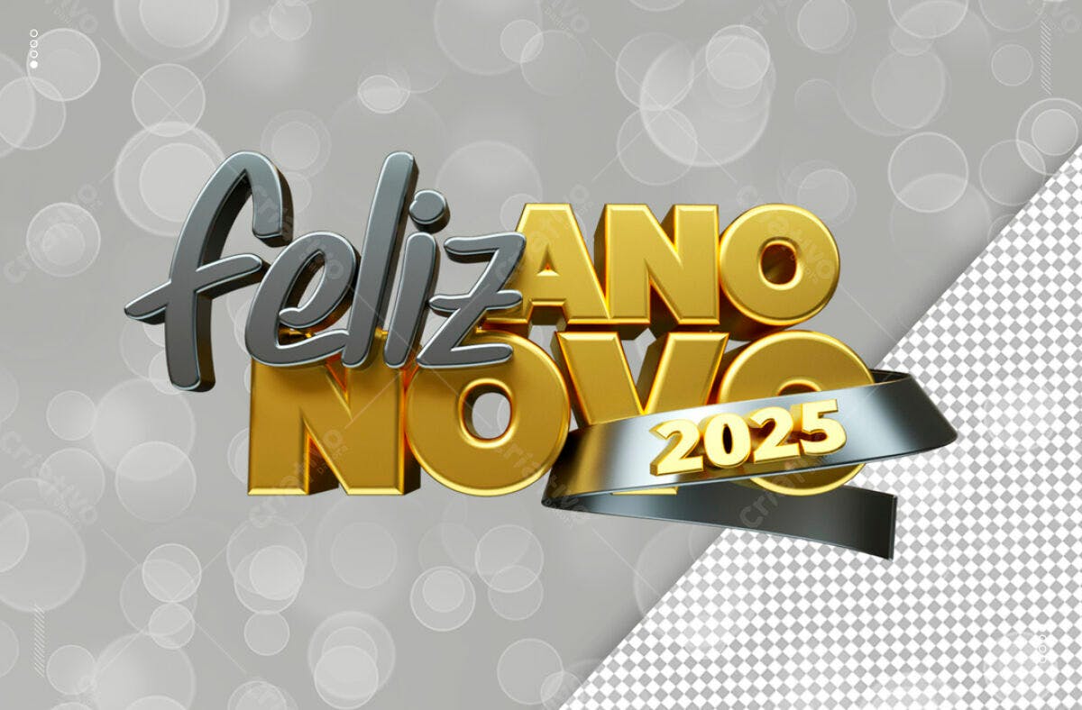 Feliz Ano Novo 2025 PSD Editável
