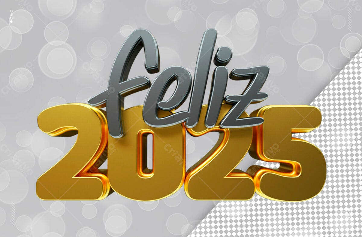 Feliz Ano Novo 2025 PSD Editável