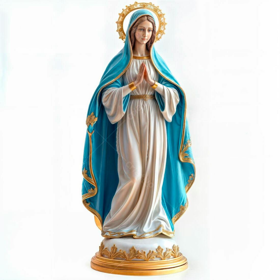 Estátua Nossa Senhora Azul e Branca