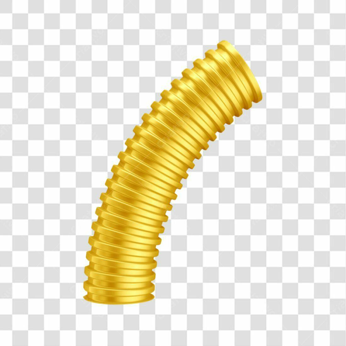 Icone Tubo Ouro PNG com fundo transparente